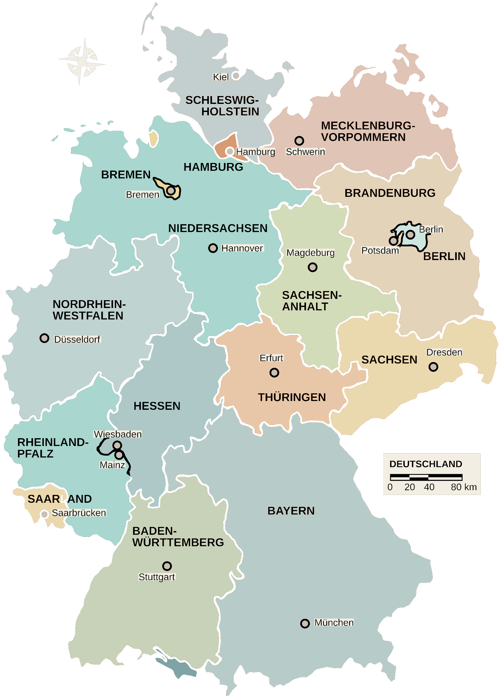 Stilisierte Karte von Deutschland und Österreich, auf der die Orte der Mahnwachen als Kerzen markiert sind